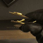 Elegant tie accessory in black glove