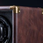 Brown PU leather watch winder case