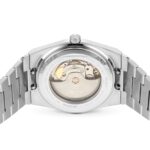Tissot stainless steel watch showing automatic movement