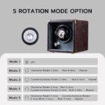 Leather watch winder with five rotation modes