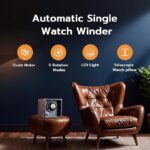 Automatic single watch winder on ottoman