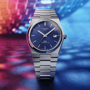 Tissot PRX blue-dial stainless steel watch