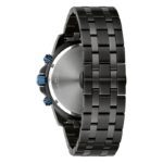Black stainless steel watch back and bracelet