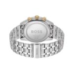 BOSS stainless steel watch back with gold accents
