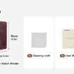 PU leather single watch winder with accessories
