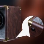 Leather watch winder box with automatic watch